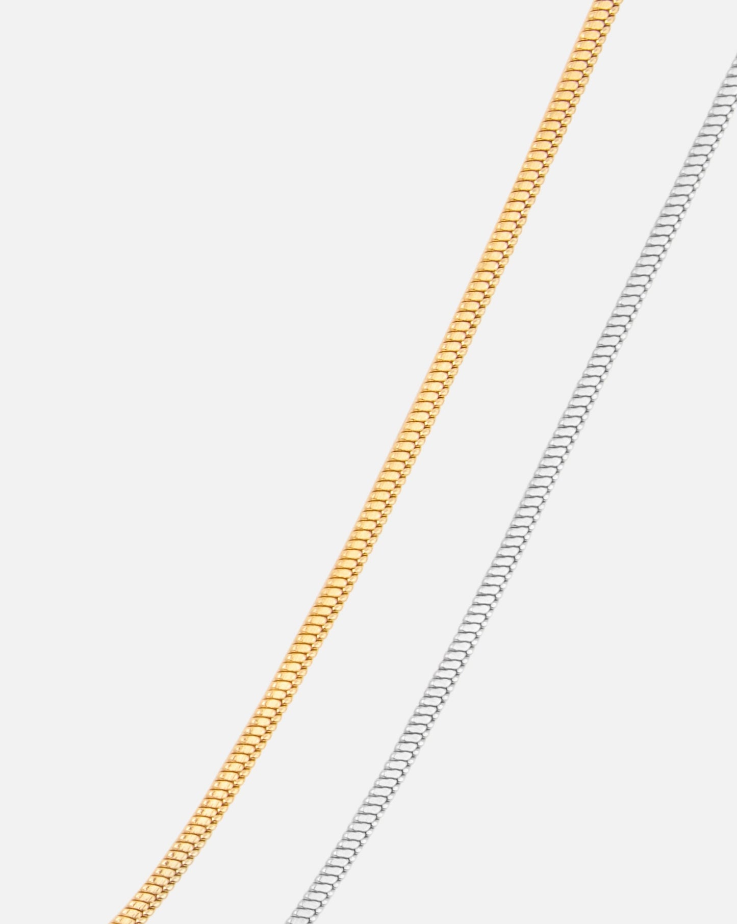 Round Snake Chain Necklace Silver/Gold