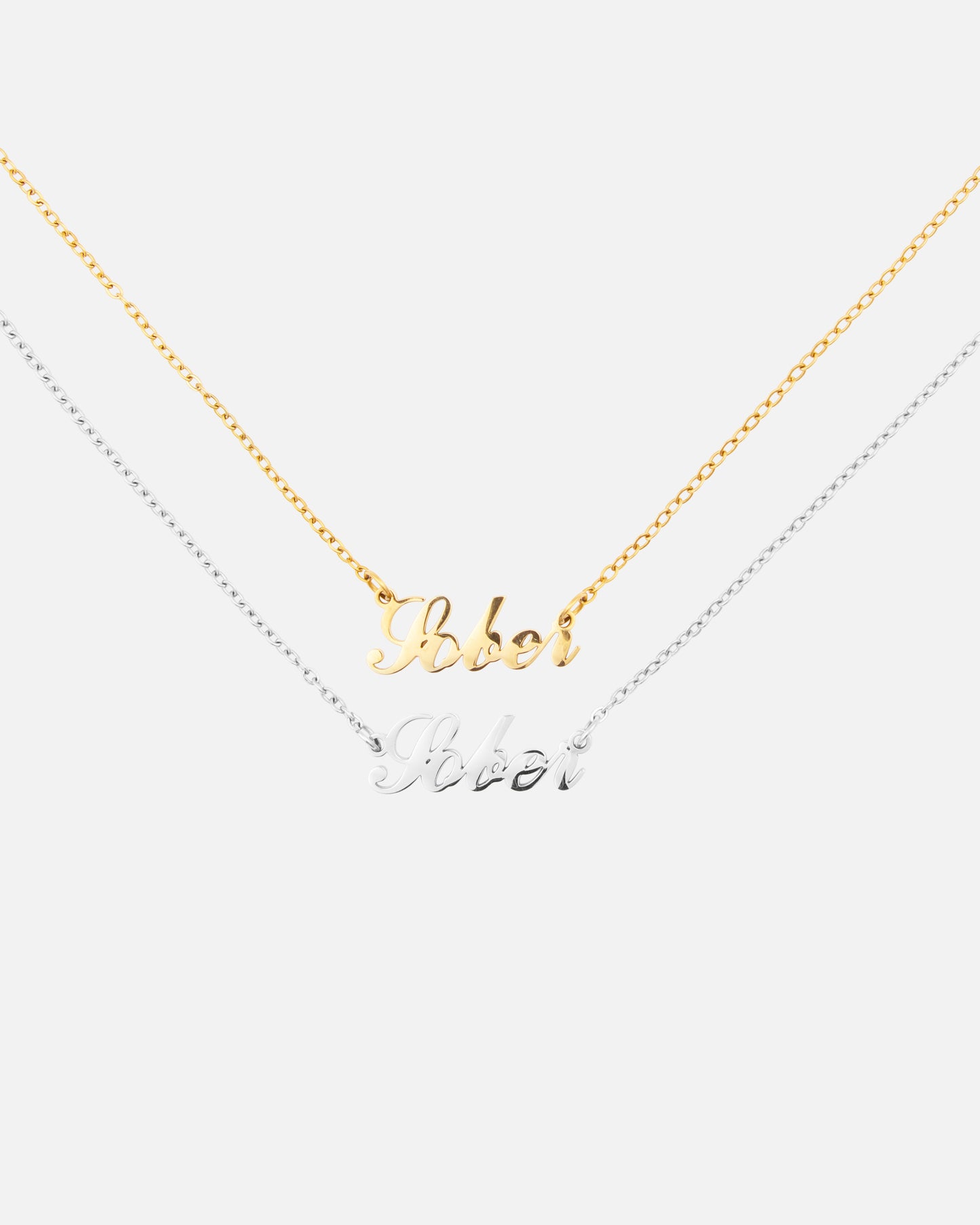 Sober Kursiv Necklace Silver/Gold