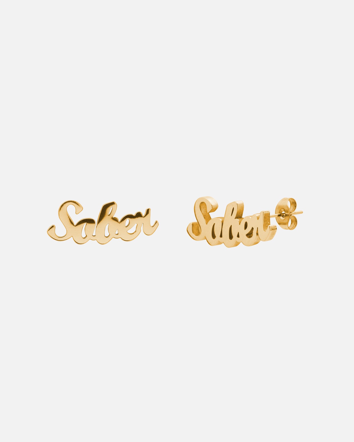Sober Kursiv Earring Gold