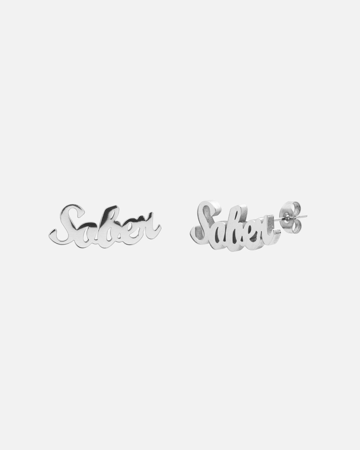 Sober Kursiv Earring Silver